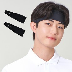 Reready 活力運動髮帶 2入, 1個, 黑色 + 黑色