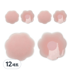 花朵造型矽膠胸貼, 12套