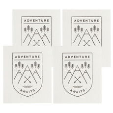 danica STUDIO 環保抹布 冒險夢, 70%植物纖維素, 30%棉, 20.3 x 17.3 x 0.1cm, 4條