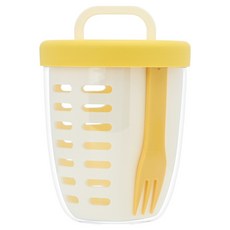 Sisem 便攜式水果杯 水果便當盒 手提式, 黃色, 1個