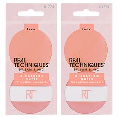Real Technics 氣墊粉撲 2p, Lovely pink, 2組