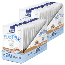 동원뉴트리플랜 모이스트루 고양이 파우치, 혼합맛(참치/닭고기), 80g, 24개