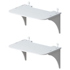 小麥購物 機上盒置物架 雙支架 小 24.5 x 20 x 13cm, 白色, 2個