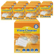 Sauber View Cleaner 鏡片清潔一次性濕巾 50入, 12個, 50張
