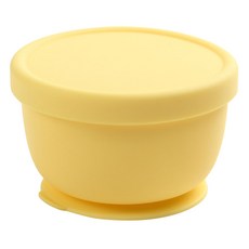 Dailylike Bon Bon 矽膠吸盤學習碗, 檸檬黃色, 1個