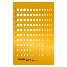 KORING 小型綜合橢圓模板尺 K-202, 1個, 單一顏色