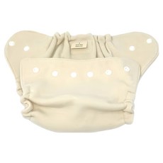 Babee Greens 100%美麗諾羊毛尿布兜 通過Oeko-Tex 100認證, 原色, 1件