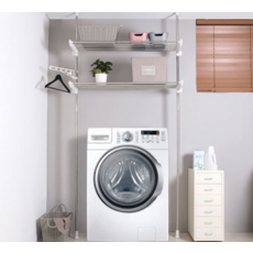 리빙해피 국내생산 세탁기 접이식 정리 선반 2단 기본형