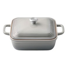 LE CREUSET 23cm 方形烤盤 (迷霧灰) 附蓋, 1個