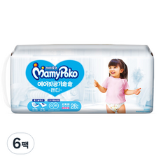 마미포코 에어핏팬티 여아용, 5단계, 168매