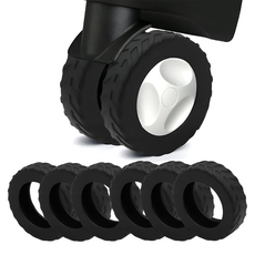 Maums緊密的行李箱輪子保護套 鞋子, 8個, 黑色