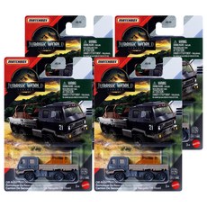 매치박스 쥬라기월드 베이직 싱글 어쏘트 JGL59 랜덤발송, 혼합색상, 4개