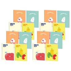 포포팬시 맬렁이 영어노트, 혼합색상, 16개