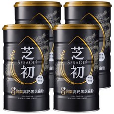 SESAOLE 芝初 8倍細高鈣黑芝麻粉, 380g, 4罐