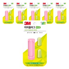 3M 花式霓虹粉紅耳塞, 6套, 1副