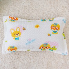 Pororo 泡泡紗印花枕套 25*45cm, 粉色