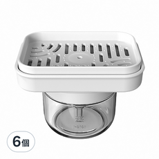 Reddot 紅點生活 升級款好清洗按壓式皂液盒 13.3 x 9.3 x 10cm, 象牙白, 6個