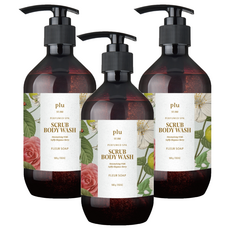 plu 香氛SPA磨砂沐浴露 花卉皂香, 500g, 3個