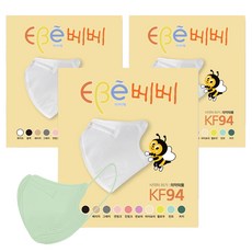 EBe 孩童用鳥嘴型立體口罩 小 KF94, 3盒, 薄荷綠, 30入