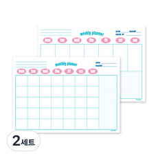 Monolike Retro Pop 行事曆 月計畫 + 週計畫組合, 02 粉紅色, 2套