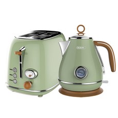 벤소닉 레트로 포트 + 토스터 세트, KE-1219T(에메랄드), BST-01(에메랄드)
