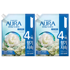 아우라 초고농축 섬유유연제 프레시릴리 리필, 2개, 2.3L