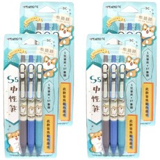 PENROTE 筆樂 柴語錄 S5中性筆3色組 DPC0161-3C, 4組, 三色