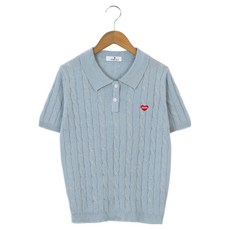 女性麻花愛心領針織衫 112210