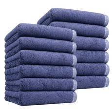 Songwol 松月 素色竹炭毛巾 200g, 深藍色, 12條