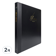A4 O링 20매 바인더형 악보화일 BP3307, 블랙, 2개