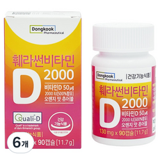 동국제약 훼라썬 비타민D 2000IU 11.7g, 90정, 6개