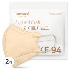 탐사 라이트 KF94 새부리형 보건마스크 대형 지퍼백, 베이지, 2개, 25개입