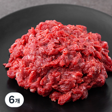 건화한우다 무항생제 인증 한우 1등급 다짐육 (냉장), 300g, 6개