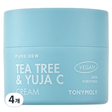 토니모리 퓨어듀 티트리 앤 유자씨 크림, 50ml, 4개