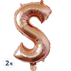 팡파티 레터링 알파벳 풍선 S 40cm, 로즈골드, 2개