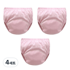 조이멀티 아동용 펀칭 단색파스텔 배변훈련팬티, 진핑크, 4세트