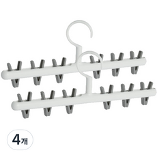 Market Plan 海豚旋轉夾式掛架, 灰色, 4個