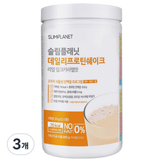 슬림플래닛 데일리프로틴쉐이크 벌크형 밀크카라멜, 3개, 800g