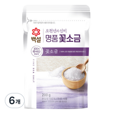 백설 오천년의 신비 명품 꽃소금, 200g, 6개