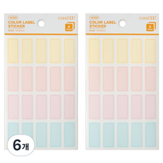 Studio 8 防水彩色標籤貼紙, 6個, 6入