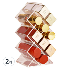 樹狀唇膏收納盒 10格, 2個, 透明