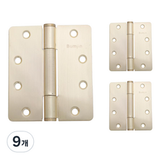 房門用 4英吋 3關節 鉸鏈 金色 4035, 9個