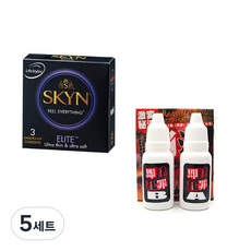 라이프스타일 안셀 스킨 엘리트 콘돔 3p + 마사지젤 A + B, 5세트