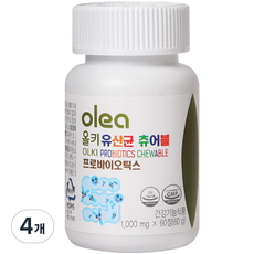 올레아 올키 유산균 츄어블 60g, 60정, 4개