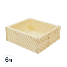 Nature 收納盒 21, 原木色, 6個