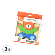 VIGA 곰돌이 베이비 퍼즐, 3개, 4피스