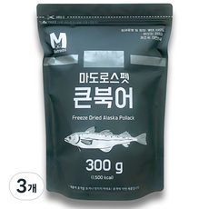 마도로스펫 반려동물 동결건조간식, 큰북어, 300g, 3개