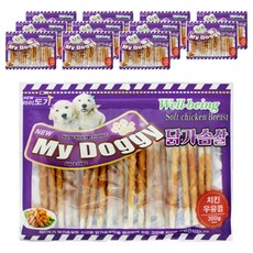 마이도기 강아지 건조간식, 치킨우유껌, 300g, 12개