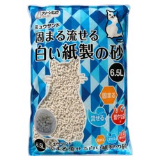 Clean one 凝結白色紙貓砂, 1包, 6.5L, 無香