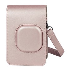 拍立得mini liplay相機包 附背帶 復古PU皮套 腮紅金, 單一商品, 1個